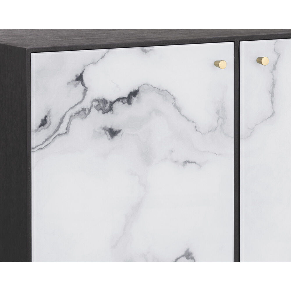 Cordero 68 X 17.75 inch Black / Antique Brass Sideboard